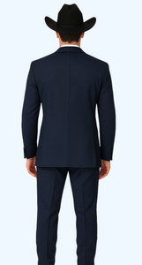 Western Suit - Trajes Para Hombres - Cowboy Formal Attire - Trajes De Novio - Navy