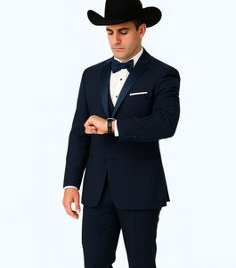 Western Suit - Trajes Para Hombres  - Cowboy Formal Attire - Trajes De Novio - Blue