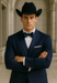 Western Suit - Trajes Para Hombres  - Cowboy Formal Attire - Trajes De Novio - Blue