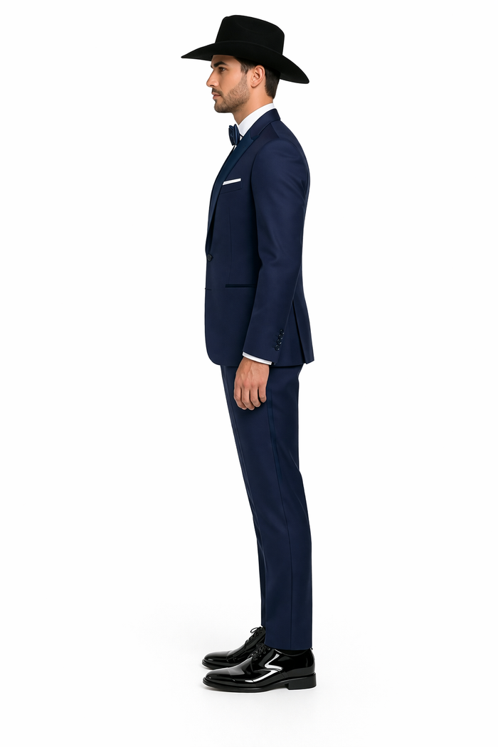 Western Suit - Trajes Para Hombres  - Cowboy Formal Attire - Trajes De Novio - Blue