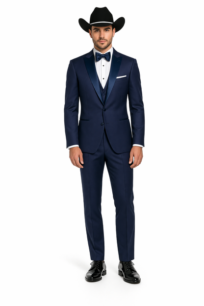 Western Suit - Trajes Para Hombres  - Cowboy Formal Attire - Trajes De Novio - Blue