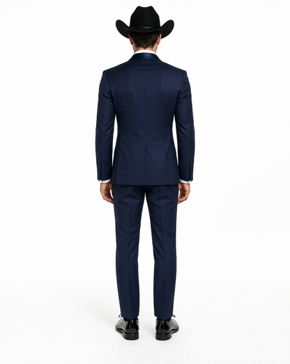 Western Suit - Trajes Para Hombres  - Cowboy Formal Attire - Trajes De Novio - Blue