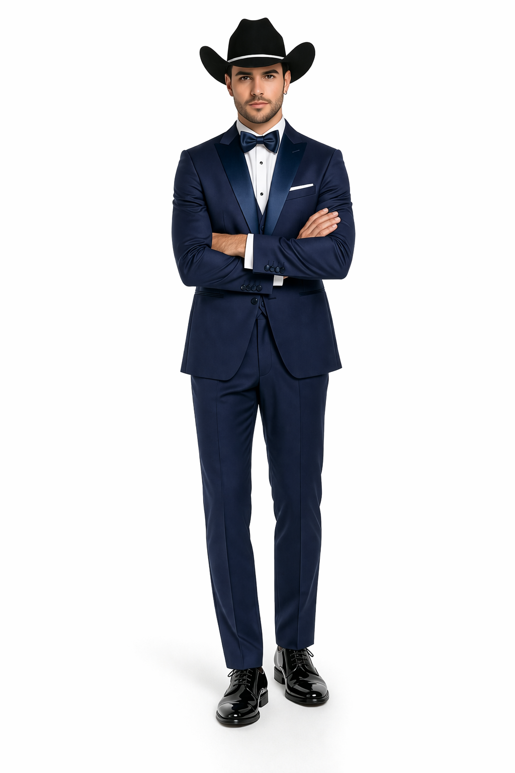 Western Suit - Trajes Para Hombres  - Cowboy Formal Attire - Trajes De Novio - Blue