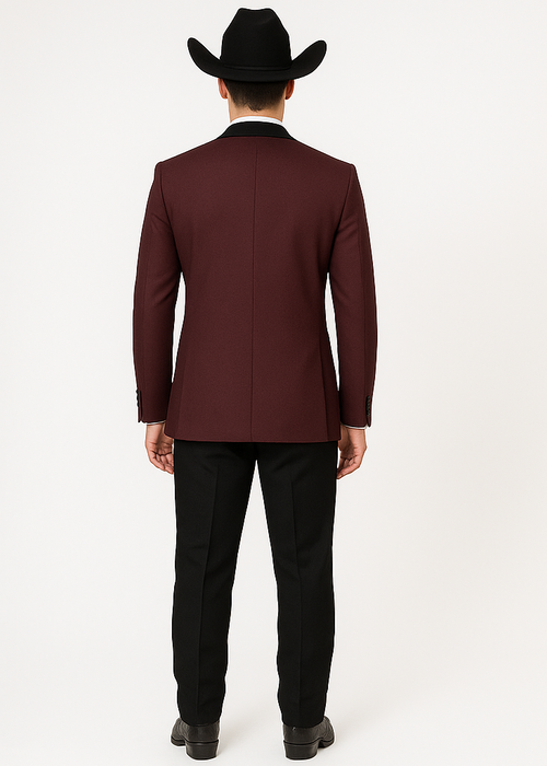 Western Suit - Trajes Para Hombres - Cowboy Formal Attire - Trajes De Novio - Burgundy