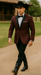 Western Suit - Trajes Para Hombres - Cowboy Formal Attire - Trajes De Novio - Burgundy