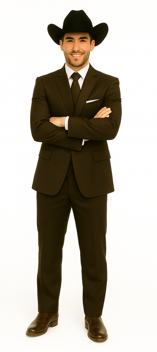 Western Suit - Trajes Para Hombres - Cowboy Formal Attire - Trajes De Novio - Chocolate