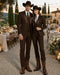 Western Suit - Trajes Para Hombres - Cowboy Formal Attire - Trajes De Novio - Chocolate