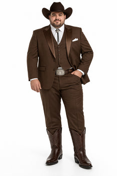 Western Suit - Trajes Para Hombres - Cowboy Formal Attire - Trajes De Novio - Chocolate