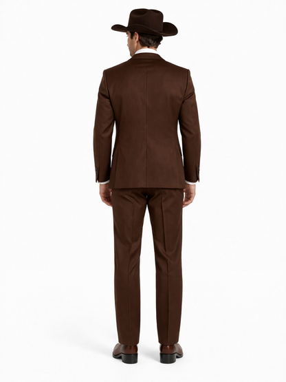 Western Suit - Trajes Para Hombres - Cowboy Formal Attire - Trajes De Novio - Chocolate