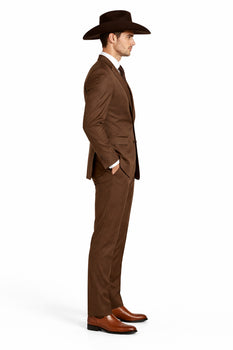 Western Suit - Trajes Para Hombres - Cowboy Formal Attire - Trajes De Novio - Chocolate
