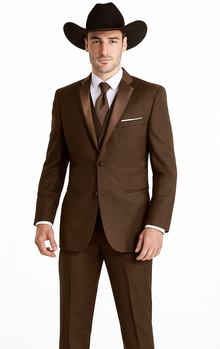 Western Suit - Trajes Para Hombres - Cowboy Formal Attire - Trajes De Novio - Chocolate