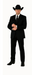 Western Suit - Trajes Para Hombres - Cowboy Formal Attire - Trajes De Novio - Four Button Black Suit