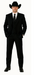 Western Suit - Trajes Para Hombres - Cowboy Formal Attire - Trajes De Novio - Four Button Black Suit