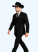 Western Suit - Trajes Para Hombres - Cowboy Formal Attire - Trajes De Novio - Four Button Black Suit