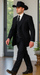Western Suit - Trajes Para Hombres - Cowboy Formal Attire - Trajes De Novio - Four Button Black Suit