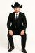 Western Suit - Trajes Para Hombres - Cowboy Formal Attire - Trajes De Novio - Four Button Black Suit