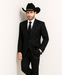 Western Suit - Trajes Para Hombres - Cowboy Formal Attire - Trajes De Novio - Four Button Black Suit
