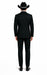 Western Suit - Trajes Para Hombres - Cowboy Formal Attire - Trajes De Novio - Four Button Black Suit