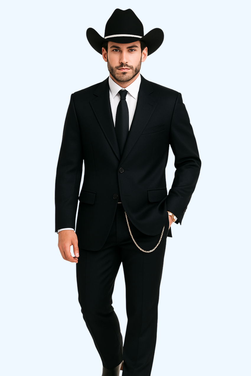 Men's Western Sport Suit - Grey - Traje Para Hombre