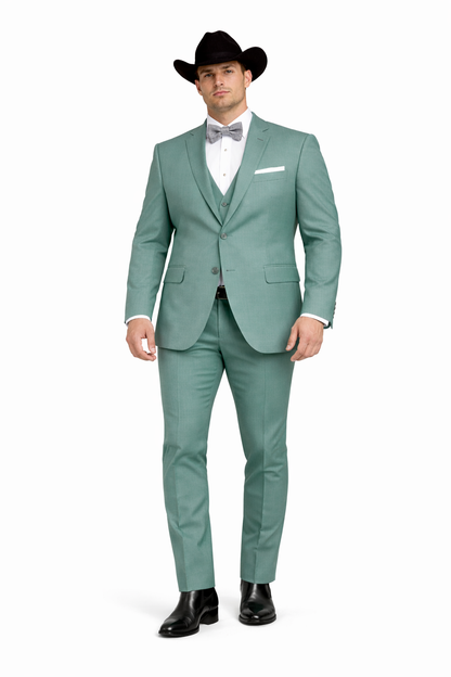 Western Suit - Trajes Para Hombres  - Cowboy Formal Attire - Trajes De Novio - Green