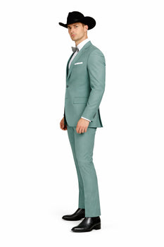 Western Suit - Trajes Para Hombres  - Cowboy Formal Attire - Trajes De Novio - Green