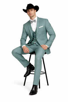 Western Suit - Trajes Para Hombres  - Cowboy Formal Attire - Trajes De Novio - Green
