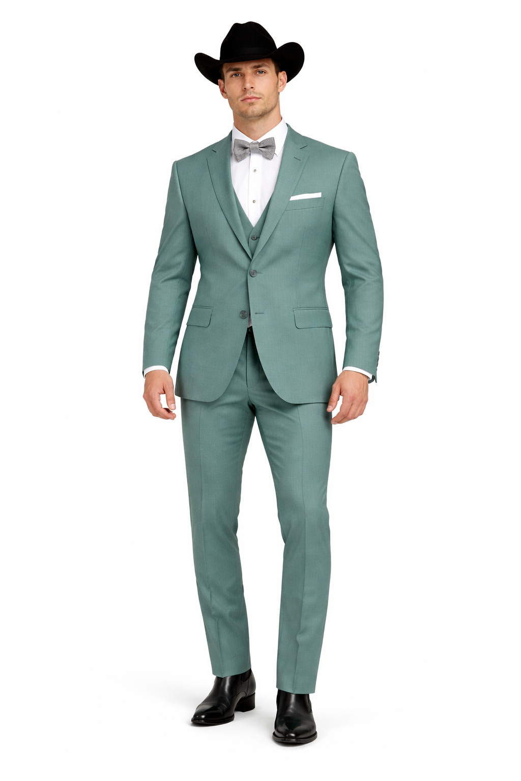 Western Suit - Trajes Para Hombres  - Cowboy Formal Attire - Trajes De Novio - Green