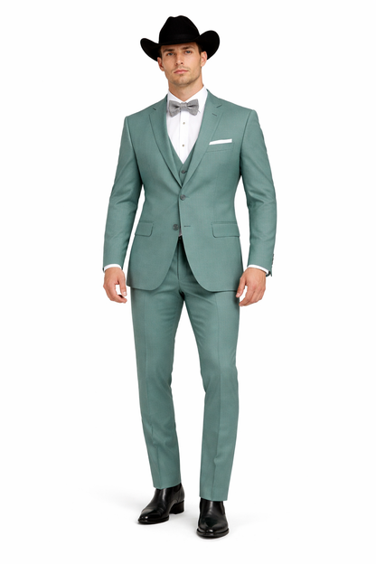 Western Suit - Trajes Para Hombres  - Cowboy Formal Attire - Trajes De Novio - Green