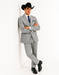 Western Suit - Trajes Para Hombres - Cowboy Formal Attire - Trajes De Novio - Grey