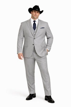Western Suit - Trajes Para Hombres - Cowboy Formal Attire - Trajes De Novio - Grey