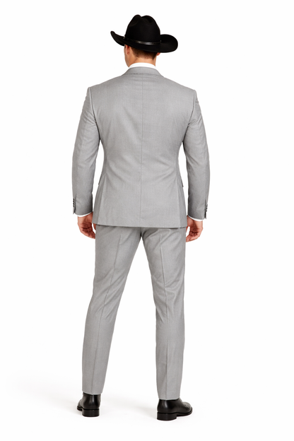 Western Suit - Trajes Para Hombres - Cowboy Formal Attire - Trajes De Novio - Light Grey