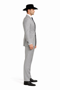 Western Suit - Trajes Para Hombres - Cowboy Formal Attire - Trajes De Novio - Grey
