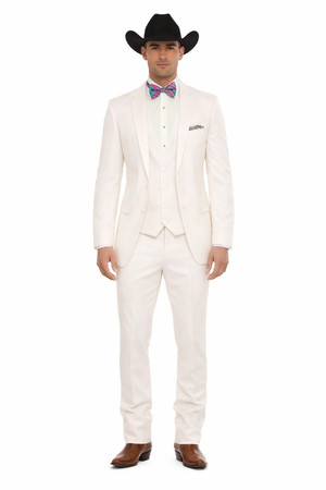 Western Suit - Trajes Para Hombres - Cowboy Formal Attire - Trajes De Novio - Ivory
