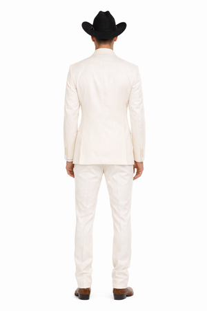 Western Suit - Trajes Para Hombres - Cowboy Formal Attire - Trajes De Novio - Ivory