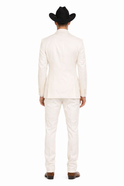 Western Suit - Trajes Para Hombres - Cowboy Formal Attire - Trajes De Novio - Ivory