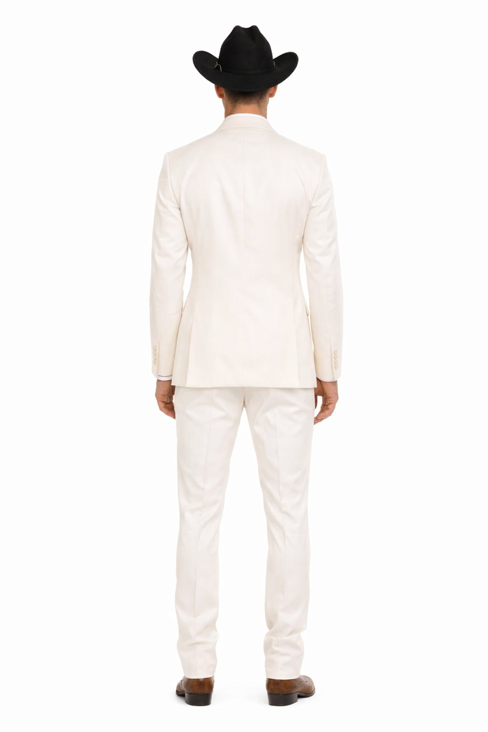 Western Suit - Trajes Para Hombres - Cowboy Formal Attire - Trajes De Novio - Ivory