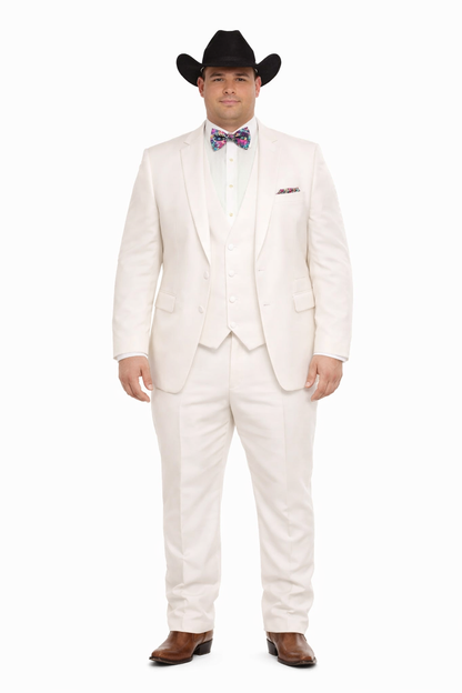 Western Suit - Trajes Para Hombres - Cowboy Formal Attire - Trajes De Novio - Ivory