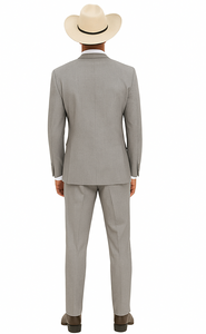 Western Suit - Trajes Para Hombres - Cowboy Formal Attire - Trajes De Novio - Light Gray