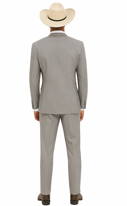 Western Suit - Trajes Para Hombres - Cowboy Formal Attire - Trajes De Novio - Light Gray