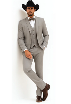Western Suit - Trajes Para Hombres - Cowboy Formal Attire - Trajes de Novio - Light Gray Gray / 38 Long + 32 Waist(Adjust 2" Large and amp 4") Western Suit - Trajes Para Hombres - Cowboy Formal Attire - Trajes de Novio - Light Gray Gray / 38 Long + 32 Waist(Adjust 2" Large and amp 4")