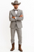 Western Suit - Trajes Para Hombres - Cowboy Formal Attire - Trajes De Novio - Light Gray