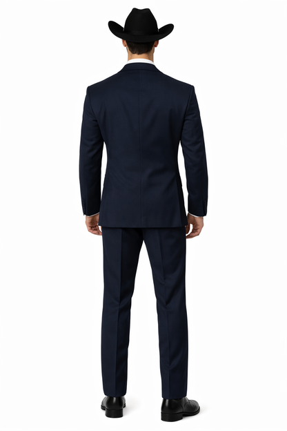 Western Suit - Trajes Para Hombres - Cowboy Formal Attire - Trajes De Novio - Navy