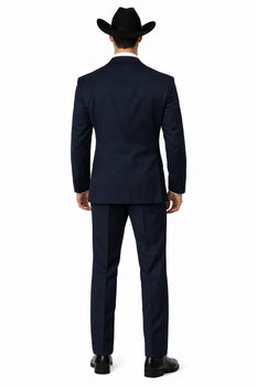 Western Suit - Trajes Para Hombres - Cowboy Formal Attire - Trajes De Novio - Navy