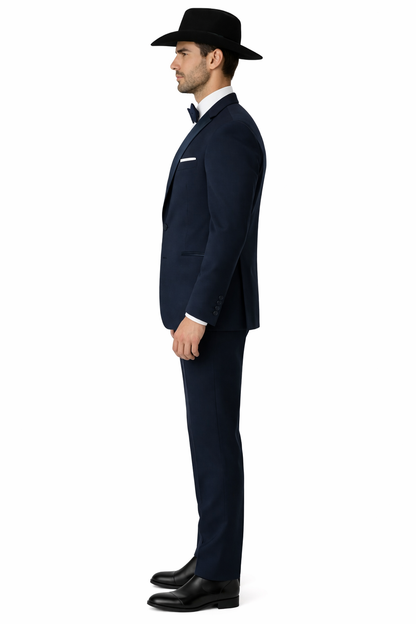 Western Suit - Trajes Para Hombres - Cowboy Formal Attire - Trajes De Novio - Navy