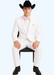 Western Suit - Trajes Para Hombres - Cowboy Formal Attire - Trajes De Novio - Notch Lapel Besom Pocket One Button White Suit