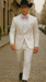Western Suit - Trajes Para Hombres - Cowboy Formal Attire - Trajes De Novio - Notch Lapel Besom Pocket One Button White Suit