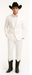 Western Suit - Trajes Para Hombres - Cowboy Formal Attire - Trajes De Novio - Notch Lapel Besom Pocket One Button White Suit