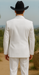 Western Suit - Trajes Para Hombres - Cowboy Formal Attire - Trajes De Novio - Notch Lapel Besom Pocket One Button White Suit