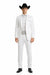 Western Suit - Trajes Para Hombres - Cowboy Formal Attire - Trajes De Novio - Notch Lapel Besom Pocket One Button White Suit