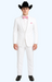 Western Suit - Trajes Para Hombres - Cowboy Formal Attire - Trajes De Novio - Notch Lapel Besom Pocket One Button White Suit